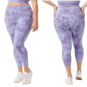 NWT ~ GLYDER ~ High Waist Pure Legging ~ Lilac Tie Dye ~ Size 1X